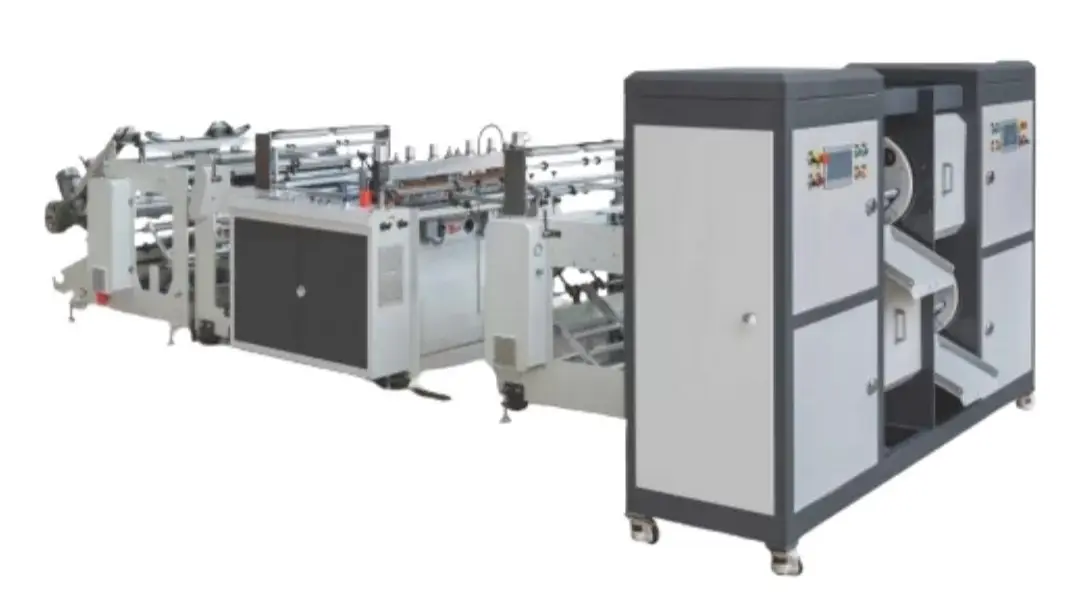 Double Line Perforated Garbage Roll Bag Cutting Machine
